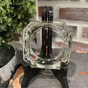 Vintage Glass Crafted Ashtray - Beautiful Very Gently Used Collectible - Nice